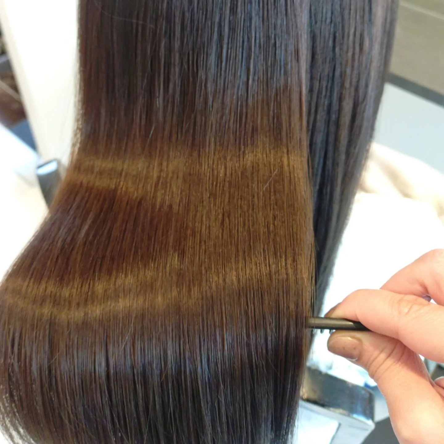 髪質改善トリートメントを繰り返し施術しに来ていただいてる方、